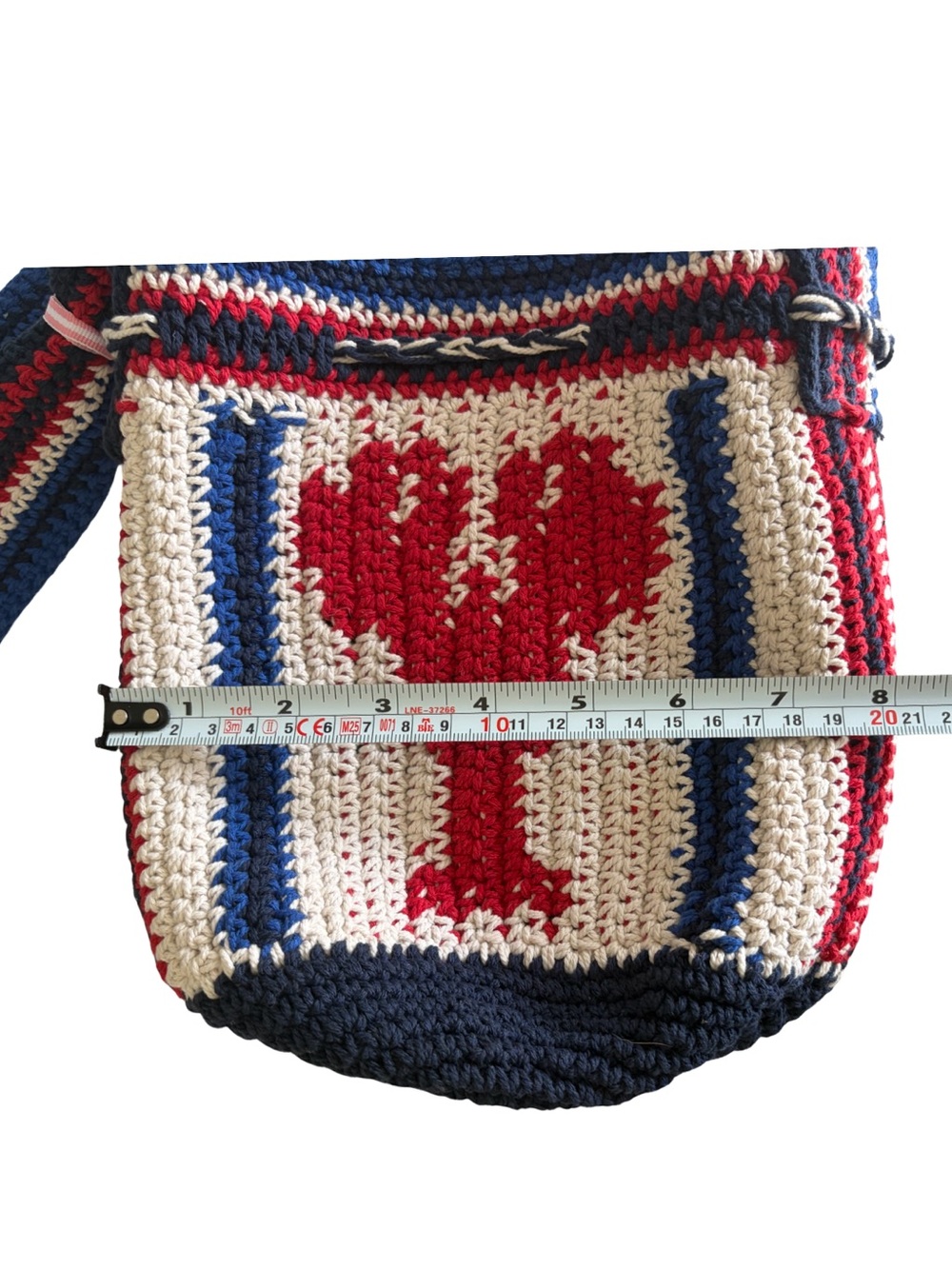 NWT Vineyard Vines Crochet Lobster Bucket Shoulder Bag Americana Red White Blue - Picture 10 of 13